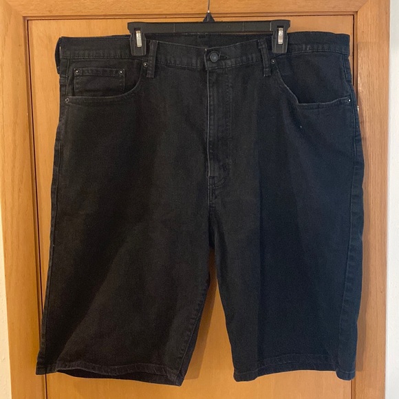 Levi’s Men’s 569 Loose Relaxed Fit Denim Jean Shorts Black Size 42 - Picture 1 of 12